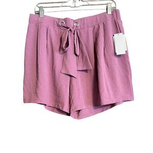 Women's Retrology Purple Shorts, Large, Elastic Waist